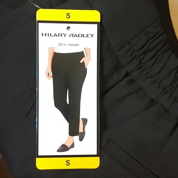 NWT Hilary Radley Crepe Pull On ankle Pants Black - Picture 7 of 8